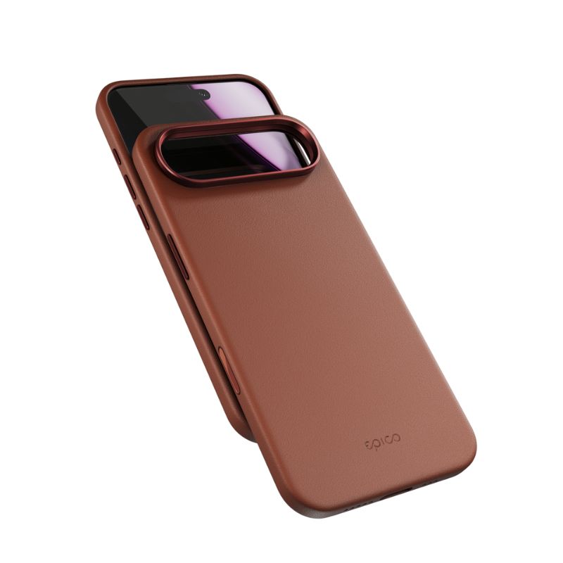 Kožené puzdro Epico Pro Mag+ | iPhone Air | hnedé | kompatibilné s Qi2 a MagSafe (ochrana ostrova fotoaparátu)
