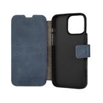 Kožené puzdro typu kniha FIXED ProFit pre Apple iPhone 16 Pro Max, modré