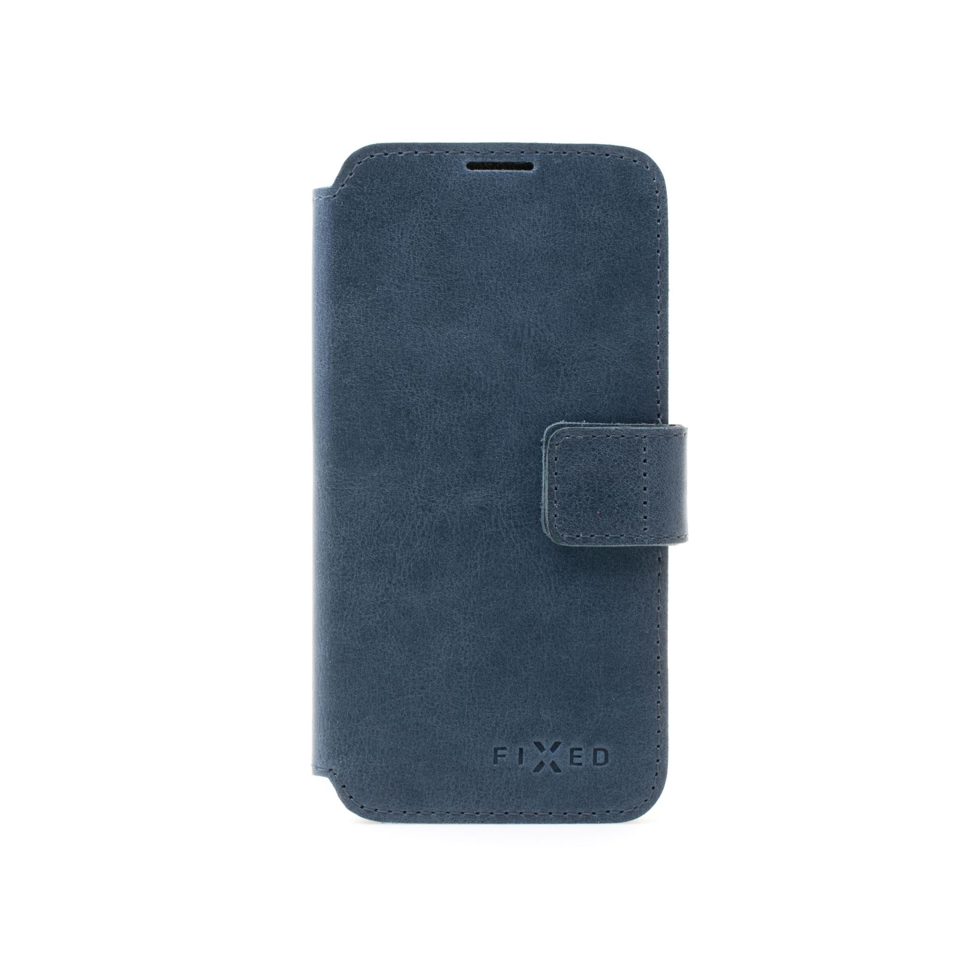 Kožené puzdro typu kniha FIXED ProFit pre Apple iPhone 7/8/SE (2020/2022), modré