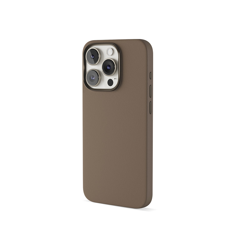 Kožený kryt Epico Mag+ pre iPhone 15 Pro Max - pieskový