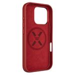 Kožený zadní kryt FIXED MagLeather s podporou MagSafe pro Apple iPhone 16 Pro, červený
