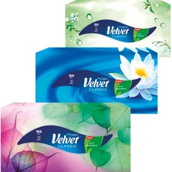 Kozmetické obrúsky Velvet Classic 100, 2 vrstvy.