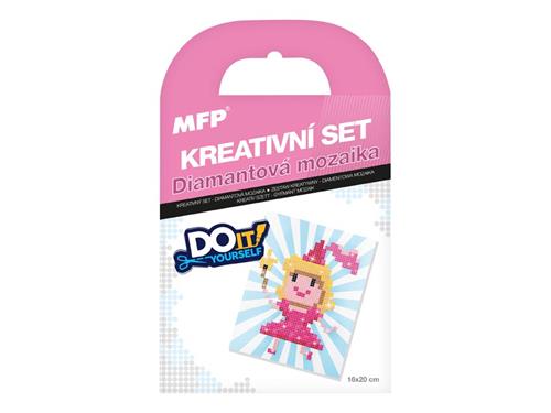 Kreativní set - diamantová mozaika panenka