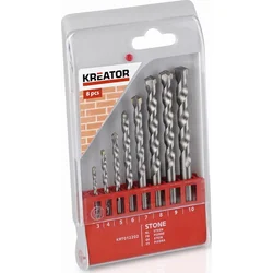 Kreator KRT012202 - 8 ks Vrtáků do zdiva 3-10 mm