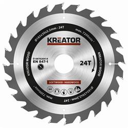 Kreator KRT020414 - Pilový kotouč na dřevo 185mm, 24T