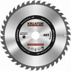 Kreator KRT020427 - Pilový kotúč na drevo 254 mm 40T