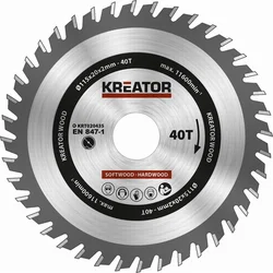 Kreator KRT020435 - Pilový kotúč na drevo 115 mm, 40T