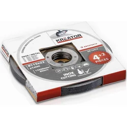 Kreator KRT070410 - Rezný kotúč z nerezovej ocele/oceľ 115 x 1,0 mm 4 plus 2 (6ks)