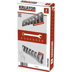 Kreator KRT500008 - Sada kľúčov s očkom/otvoreným 8-19mm 8ks