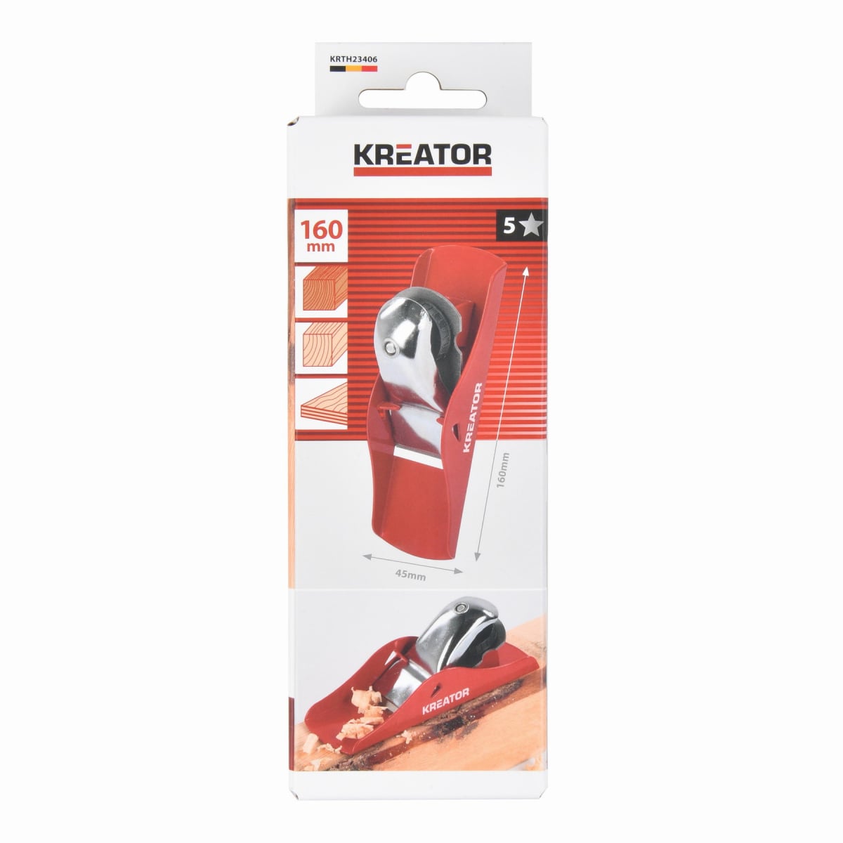 Kreator KRTH23406 - Ručný hoblík 160 mm