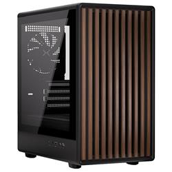 Krux skříň Helio / microATX /1x120mm fan / USB 3.0 / USB-C / dřevěný design / černá