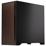 Krux skříň Palum / ATX / 2x120 mm fan / 2xUSB 2.0 / USB-C / dřevěné elementy / temperované sklo / černá