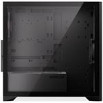 Krux skříň Palum / ATX / 2x120 mm fan / 2xUSB 2.0 / USB-C / dřevěné elementy / temperované sklo / černá