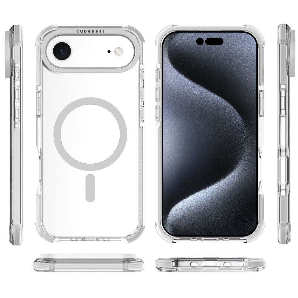 Kryt Cubenest pre iPhone Air MagPro Strong Guard biely