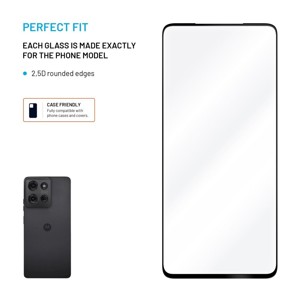 Kryt FIXED Full-Cover pre Motorola Moto G75 5G, čierny