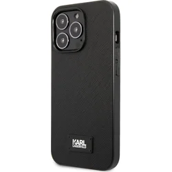 Kryt Karl Lagerfeld Saffiano Plaque pre iPhone 13 Pro Black