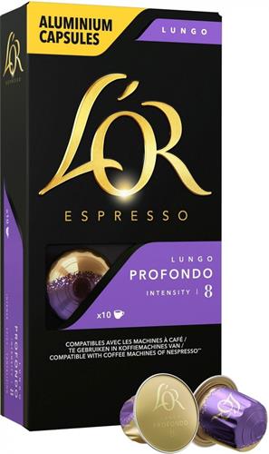 L'OR ESPRESSO Lungo Profondo Kapsle pro espressa Nespresso, 10 ks