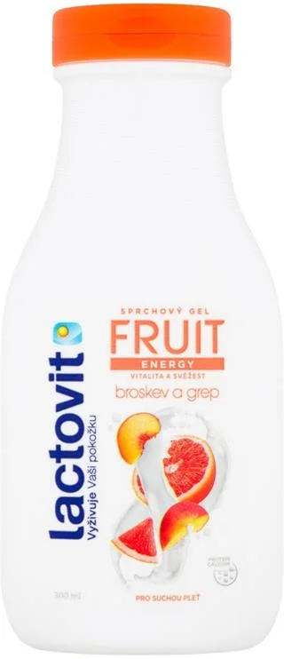 Lactovit FRUIT Broskev a grep Sprchový gel energetický 300ml