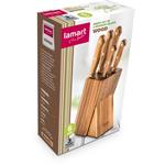Lamart LT2080 5-dielna súprava nožov v bloku WOOD