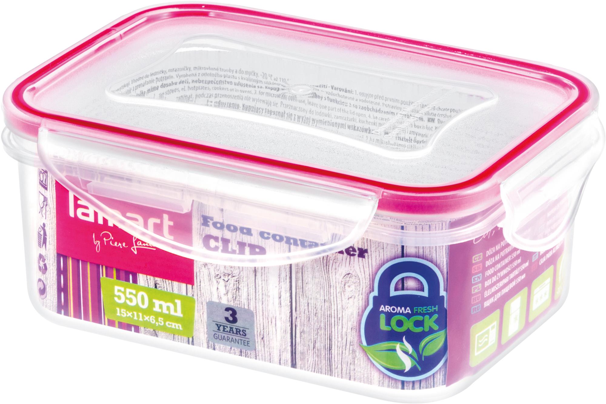 Lamart LT6007 Obdĺžniková nádoba CLIP, 550 ml