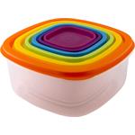 Lamart LT6029 6dílná sada dóz čtverec RAINBOW 