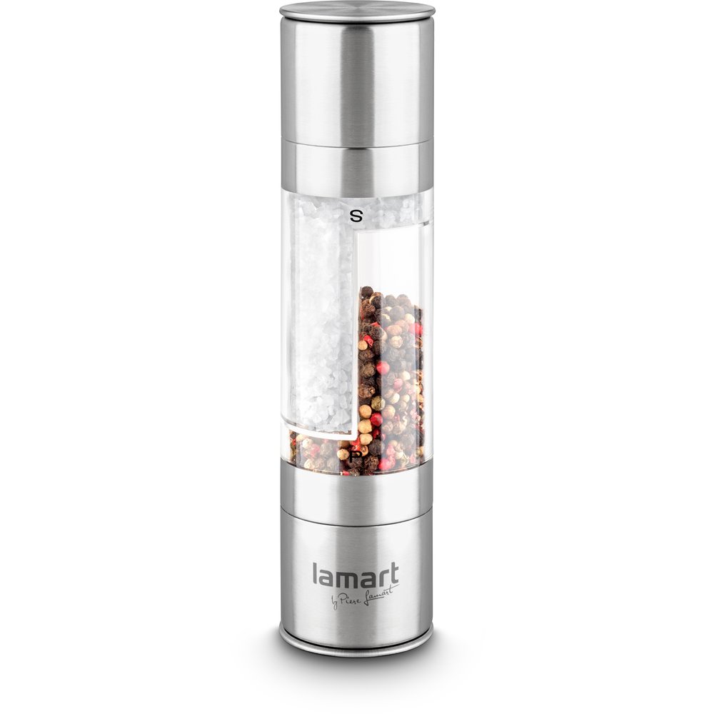 Lamart LT7014 Mechanický mlýnek na koření, pepř a sůl TUBE, 2x 100 ml