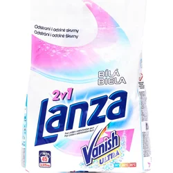 LANZA Vanish 5 v 1 prášek na praní na bílé prádlo 3,375 kg / 45 pracích dávek 8592326016411 - Prací prostředky