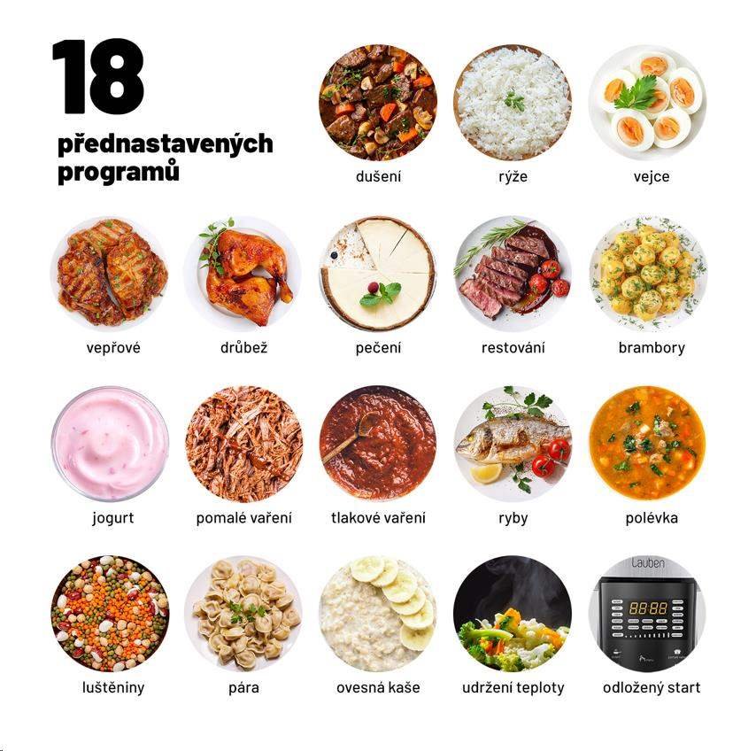 Lauben Multi Cooker 18SB Czech Edition - multifunkčný tlakový hrniec