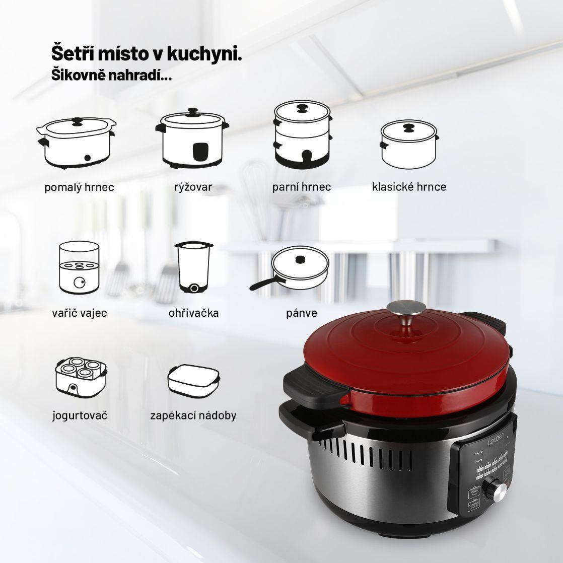 Lauben OvenSafe Multicooker 6000RS - multifunkční hrnec