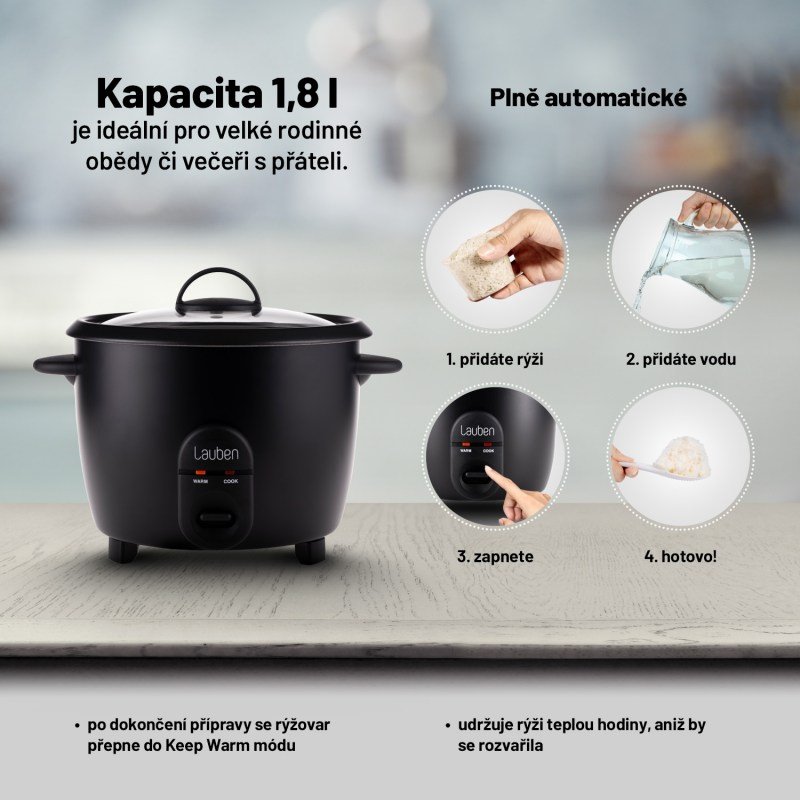 Lauben Rice Cooker 1800BC - rýžovar