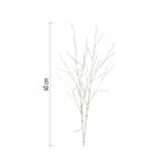 LED dekorace – 2x březová větvička, 60 cm, 3x AA, venkovní i vnitřní, teplá bílá, časovač