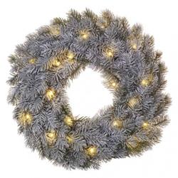 LED dekorácia - adventný veniec, 40 cm, 2x AA, vnútorný, teplá biela, časovač