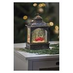 LED dekorácia - vianočný lampáš s autom, 21 cm, 3x AA, vnútorný, teplá biela, časovač