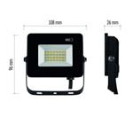 LED reflektor SIMPO 20,5 W, čierny, neutrálna biela