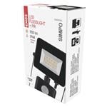 LED reflektor SIMPO so senzorom pohybu, 10,5 W, čierny, neutrálna biela