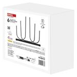 LED svícen kovový černý, 40 cm, 2x AA, vnitřní, teplá bílá