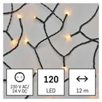 LED vánoční řetěz, 12 m, venkovní i vnitřní, vintage