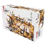 LED vánoční řetěz – ježek, 12 m, venkovní i vnitřní, vintage, časovač