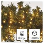 LED vánoční řetěz – ježek, 12 m, venkovní i vnitřní, vintage, časovač