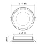 LED vstavané svietidlo EXTENSIO 2v1, kruhové, 13W neutrálna biela