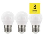 LED žiarovka Classic Mini Globe 6W E27 teplá biela 3Ks