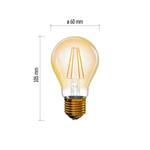 LED žiarovka Vintage A60 4,3W E27 teplá biela