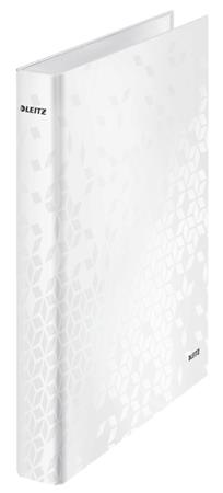 Leitz Kroužkový pořadač WOW, A4+, 4DR/25mm, perleťová bílá