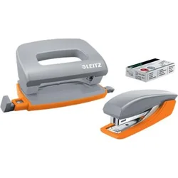 Leitz Set mini sešívačky a děrovačky UrbanChic, tmavě šedá