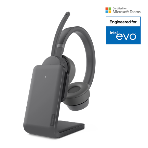 Lenovo sluchátka GO ANC s nabíjecí stanicí, šedé