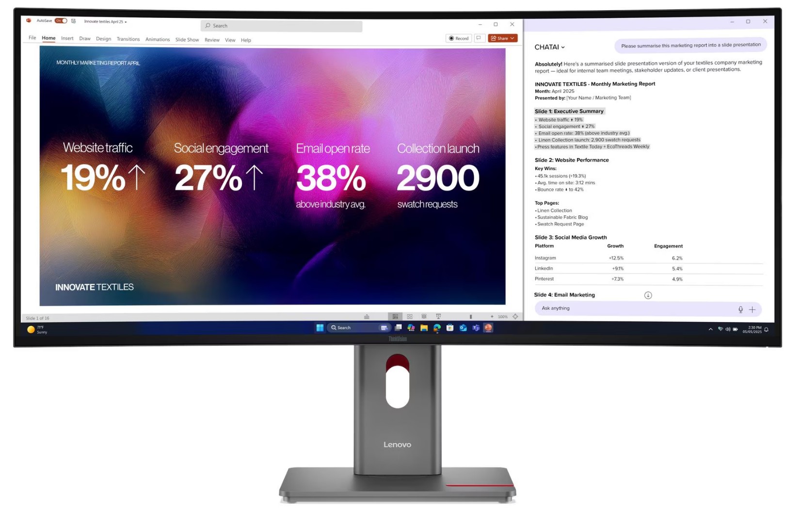 Lenovo ThinkVision P40wd-40 (64B4GAT1EU)