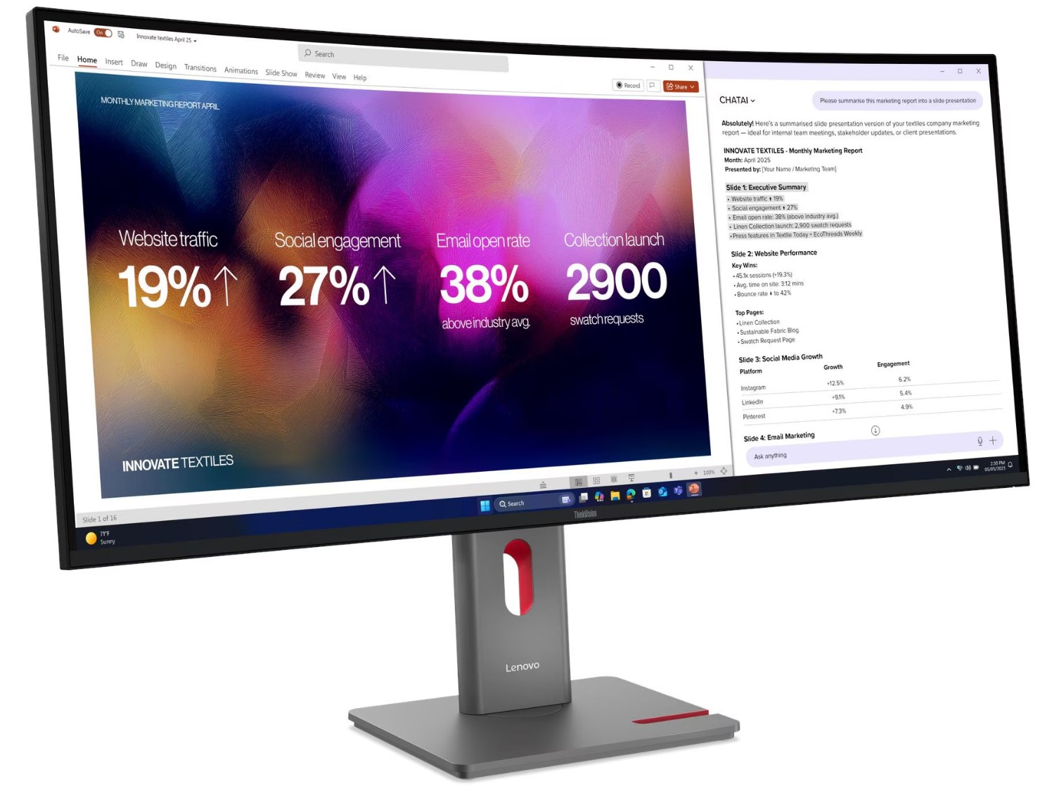Lenovo ThinkVision P40wd-40 (64B4GAT1EU)