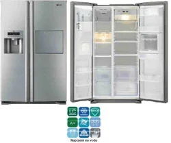LG Americká Chladnička GS7161AVJV nerez, A+, 372l/173l, Multi Air Flow, LED display, automat na vodu