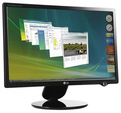 LG L197WH-PF 19" LCD Black, 2ms, 10000:1, DVI, Wide Color Gamut