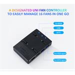Lian Li FAN SL140 RGB PWM 140mm ventilátor 2Pack, regulátor, čierny